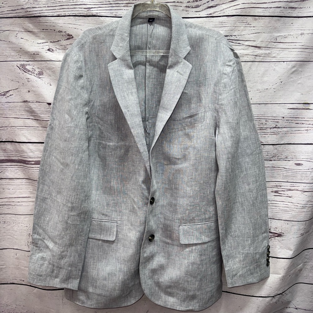 J. Crew Men's Gray Thompson Linen Blazer Size 40